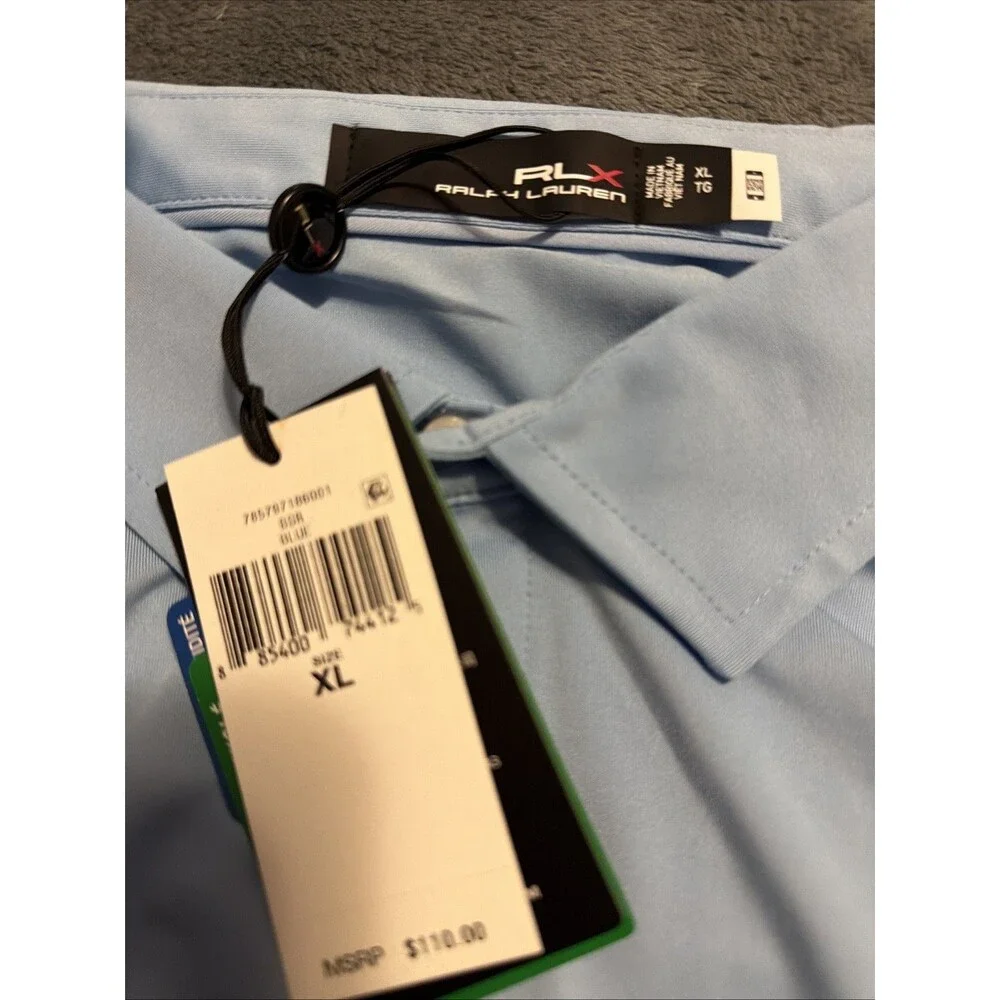 XL Polo Ralph Lauren RLX Classic Fit Performance Polo Shirt Blue